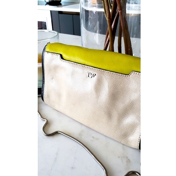 DVF Yellow/Ivory/Black Leather handbag - Picture 4 of 8